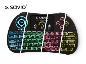 Savio KW-03 belaidė mini klaviatūra asmeniniam kompiuteriui / PS4 / XBOX / Smart TV / Android + juo…