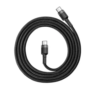 USB kabelis Baseus (CATKLF-GG1) "USB-C (Type-C) to USB-C (Type-C)" (60W 3A) juodas 1M
