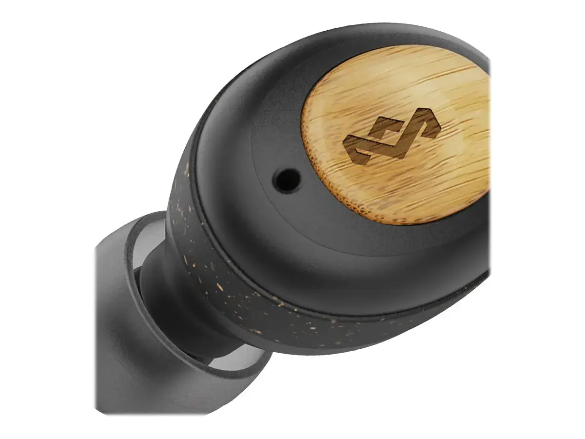 "Marley" tikros belaidės ausinės "Champion" Įmontuotas mikrofonas, "Bluetooth", juodos spalvos