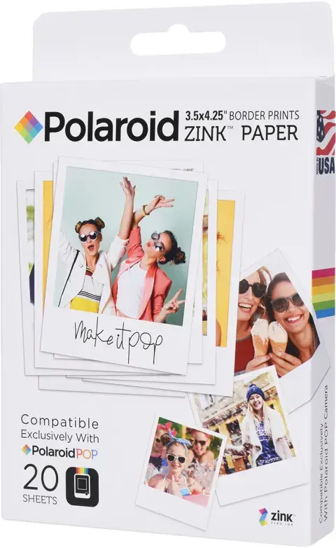 Polaroid photo paper Instant Zink 3x4 20pcs