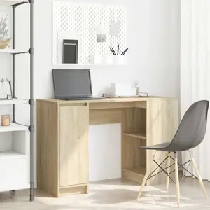Rašomasis stalas, sonoma ąžuolo, 120x42x76 cm, apdirbta mediena