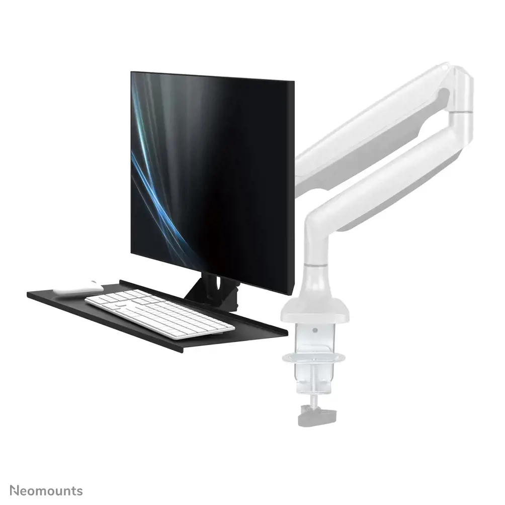 "Neomounts by Newstar" klaviatūros ir pelės laikiklis, juodas, 2 kg, 75 x 75,100 x 100 mm, 650 mm, 210 mm, 33 mm