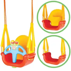 WOOPIE 3-in-1 pakabinamos sodo sūpynės, raudona