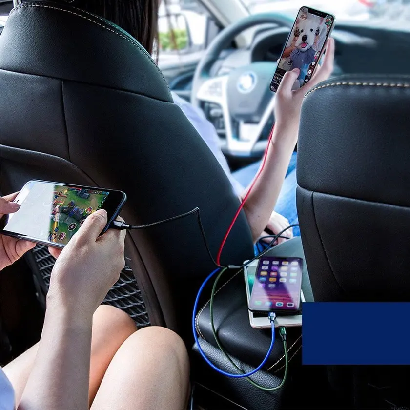 Baseus Fast USB Cable 4in1 2xUSB-C / Lightning / Micro 3,5A 1,2m - Black