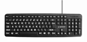 GEMBIRD Standartinė klaviatūra KB-US-103 su BIG raidėmis JAV išdėstymo juoda