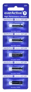 5 x šarminės baterijos everActive 27A 12V - lizdinė plokštelė 5 vnt.