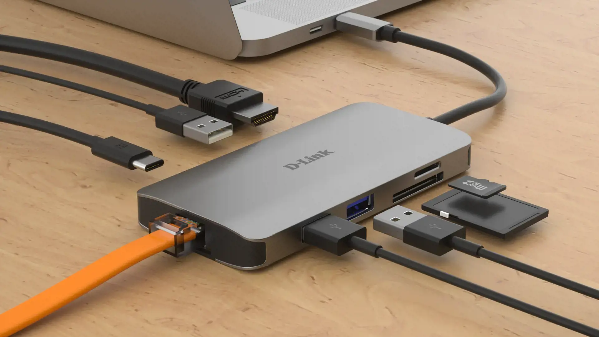 D-Link DUB-M810, laidinis, USB 3.2 Gen 1 (3.1 Gen 1) Type-C, 100 W, IEEE 802.3, IEEE 802.3ab, IEEE 802.3u, IEEE 802.3x, sidabrinis, MicroSD (TransFlash), SD, SDHC, SDXC