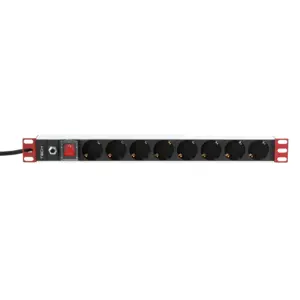 Techly Rack 19" Power Strip 8 Outlets Schuko Plug
