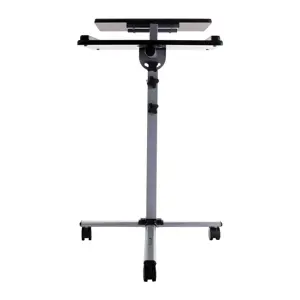 TECHLY 101485 Techly Universalus projektoriaus / nešiojamojo kompiuterio vežimėlis su dviem reguliuojamomis lentynomis, juodas