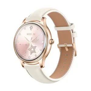 COLMI L28 Smart Watch (Gold + gold leather strap)