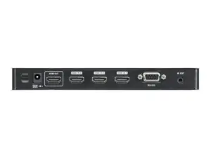 ATEN 4 prievadų 4K HDMI garso ir vaizdo jungiklis su IR nuotolinio valdymo pultu, HDMI, metalinis, sidabrinis, 60 Hz, 15 m, 3840 x 2160, 4096 x 2160
