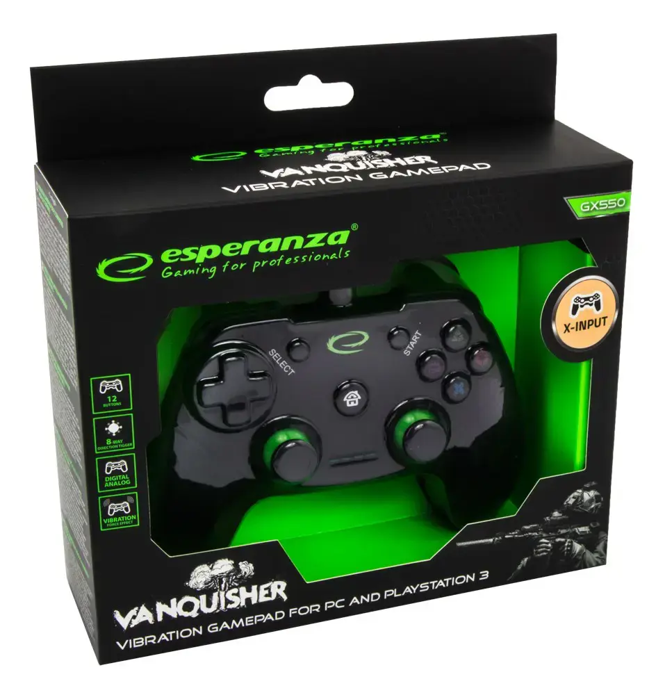 Esperanza EGG110K VIBRATION GAMEPAD FOR PC|PS3