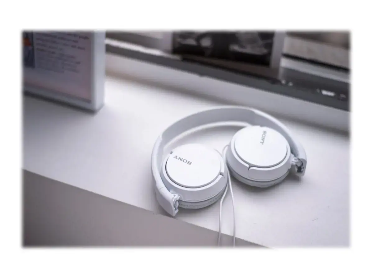 "Sony MDR-ZX110AP", laidinis, 12-22000 Hz, skambučiai/muzika, 120 g, ausinės, baltos spalvos