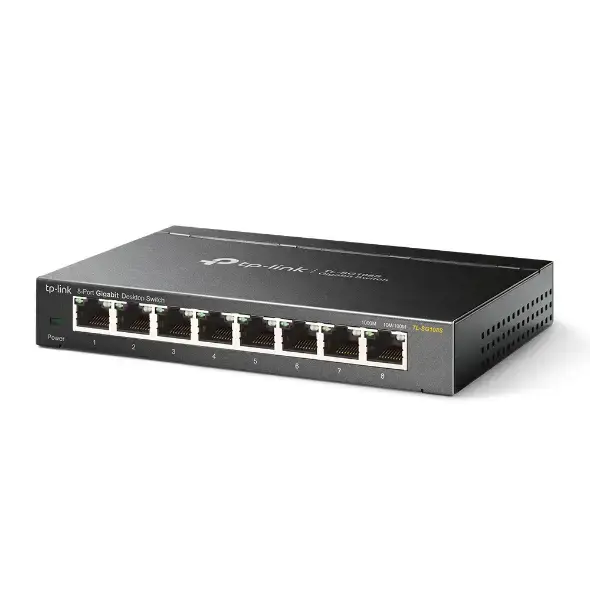 TP-Link 8-Port 10/100/1000Mbps Desktop Network Switch, Unmanaged, Gigabit Ethernet (10/100/1000), Full duplex, Wall mountable