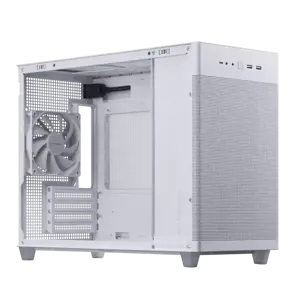 ASUS AP201 PRIME CASE TG WHITE, Mini Tower, Kompiuteris, Balta, micro ATX, Mini-ITX, 17 cm, 33,8 cm