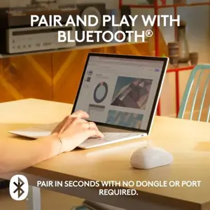 "Logitech M240", dvipusis, "Bluetooth", baltas