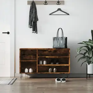 Spintelė batams, dūminio ąžuolo, 102x36x60cm, apdirbta mediena
