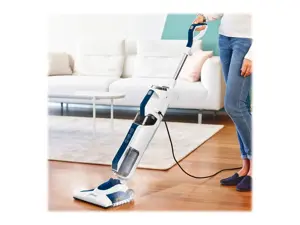"Polti Vacuum" garų šluota su nešiojamuoju garų valytuvu PTEU0299 Vaporetto 3 Clean_Blue Galingumas 1800 W, vandens bako talpa 0,5 l, balta/mėlyna