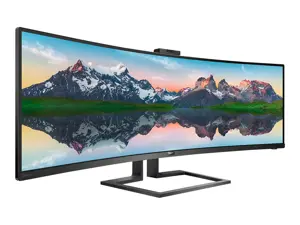 Monitorius Philips P Line 32:9 SuperWide curved LCD display 499P9H/00, 124 cm (48.8"), 5120 x 1440 pixels, UltraWide Dual Quad HD, LCD, 5 ms, Black