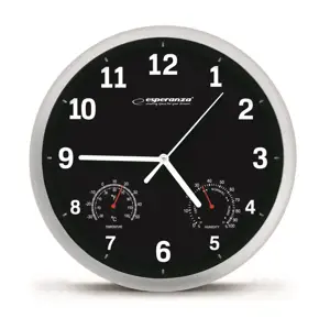 ESPERANZA EHC016K WALL CLOCK LYON  BLACK