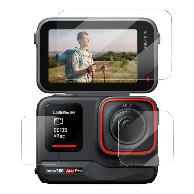 Grūdinto stiklo plėvelė TELESIN, skirta "Insta360 Ace Pro