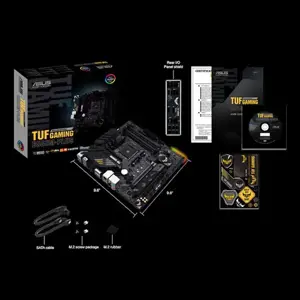 ASUS TUF GAMING B550M PLUS, AMD, "Socket AM4", 3 kartos "AMD Ryzen™ 3", 3 kartos "AMD Ryzen 5", 3 kartos "AMD Ryzen™ 7", 3 kartos..., DDR4-SDRAM, 128 GB, DIMM
