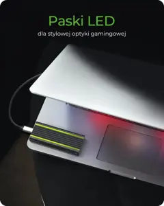 ICY BOX IB-1824ML-C31 USB Type-C korpusas M.2 NVMe SSD - su RGB apšvietimu