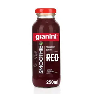 Vaisių kokteilis GRANINI Red, braškių ir bananų, 0,25 l