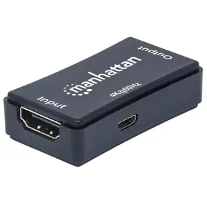 MANHATTAN HDMI kartotuvas atkuria 4K vaizdo įrašus ir neprarastą garsą iki 40 m 131 pėdų.