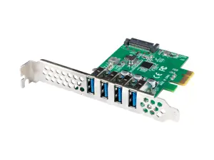 LANBERG išplėtimo plokštė PCI Express > 4 x USB 3.1 GEN1 + žemo profilio laikiklis