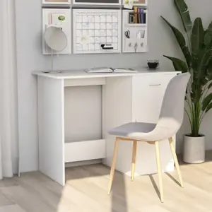 Rašomasis stalas, baltos spalvos, 100x50x76cm, apdirbta mediena