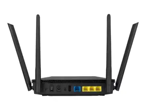ASUS RT-AX1800U, Wi-Fi 6 (802.11ax), Dual-band (2.4 GHz / 5 GHz), Ethernet LAN, Black, Tabletop router