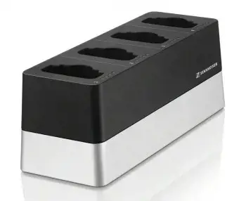 SENNHEISER CHG 4N EU, 4 KRYPČIŲ ĮKROVIKLIS, SKIRTAS SL RANKINIAM IR SL KORPUSO PAKETAMS, SUDERINAMAS SU IPV4/6 TINKLU, ĮSKAITANT MAITINIMO BLOKĄ