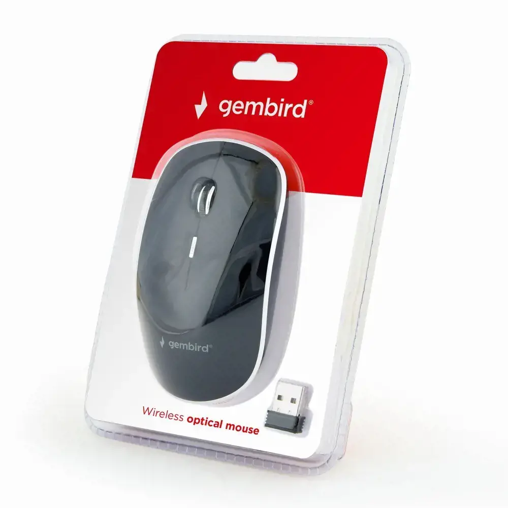 GEMBIRD MUSW-4B-01 Gembird Belaidė optinė pelė MUSW-4B-01, 1600 DPI, nano USB, juoda