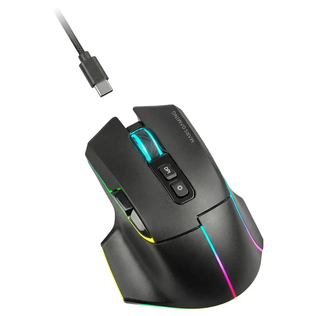 Mars Gaming MMWVECTOR mouse Right-hand RF Wireless + Bluetooth + USB Type-A Optical 12000 DPI