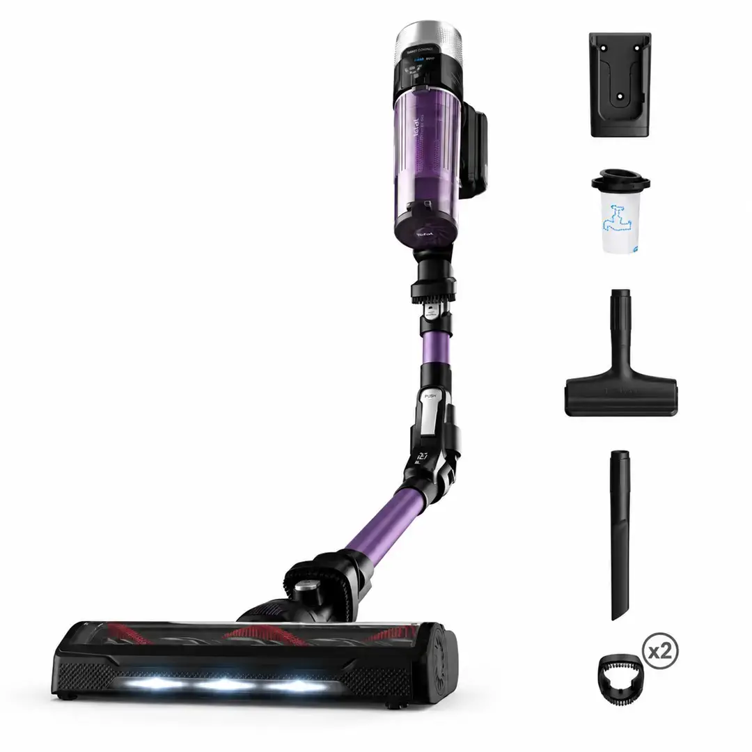TEFAL Vacuum Cleaner | TY2039WO X-force Flex | Cordless operating | 250 W | Black/Purple