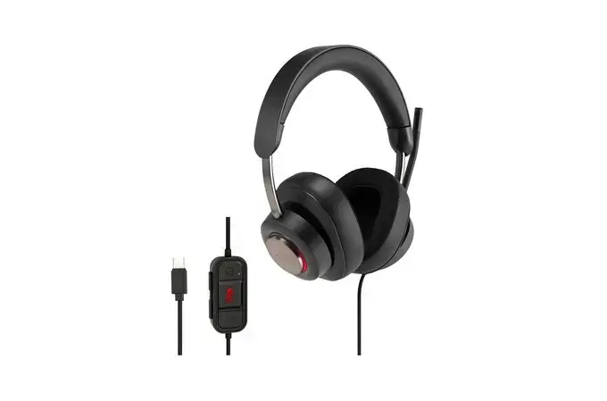 Kensington H2000 USB-C Over-Ear Headset, Wired, Office/Call center, 20 - 20000 Hz, 190 g, Headset, Black