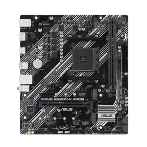 ASUS PRIME B550M-K ARGB, AMD, Socket AM4, DDR4-SDRAM, 64 GB, DIMM, dviejų kanalų