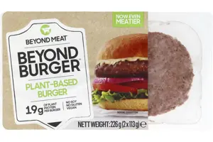 Šaldyti veganiški paplotėliai mėsainiams BEYOND MEAT Beyond Burger, žirnių pagrindo, 2 x 113g