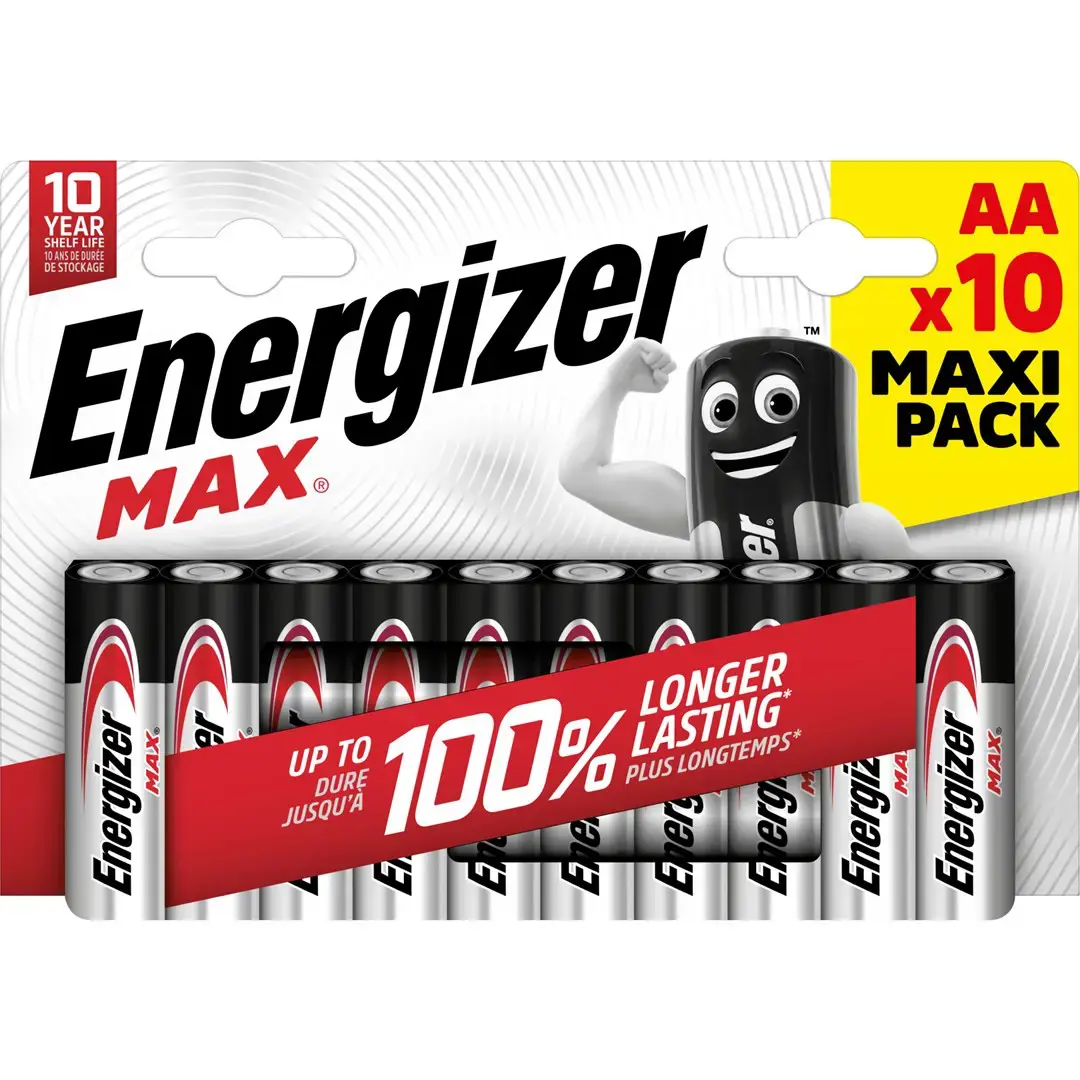 ENERGIZER BATERIJOS MAX AA LR6 10 VNT.