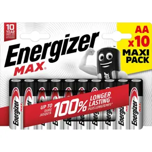 ENERGIZER BATERIJOS MAX AA LR6 10 VNT.