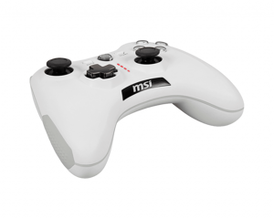 MSI FORCE GC20 V2 WHITE žaidimų valdiklis "Paruoštas kompiuteriui ir "Android", laidinis, reguliuojamas D-pad dangtelis, dvigubi vibraciniai varikliukai, ergonomiškas dizainas, nuimami kabeliai", žaidimų pultas, "Android", kompiuteris, galinis mygtukas, D-pad, makro mygtukas, maitinimo mygtukas, pradžios mygtukas, turbo mygtukas, analoginis / skaitmeninis, laidinis, USB 2.0