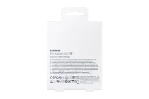 "Samsung" nešiojamasis SSD diskas T7, 1000 GB, C tipo USB, 3.2 Gen 2 (3.1 Gen 2), 1050 MB/s, apsauga nuo slaptažodžio, pilkas