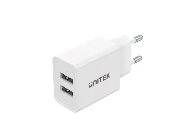 UNTIEK ĮKROVIKLIS 2X USB-A, 12W, BALTAS, P1113A-EU