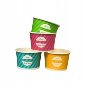 Vienkartinis indelis ledams MIX, popierius, 160 ml, D 9,2 cm, H 5 cm, 50 vnt