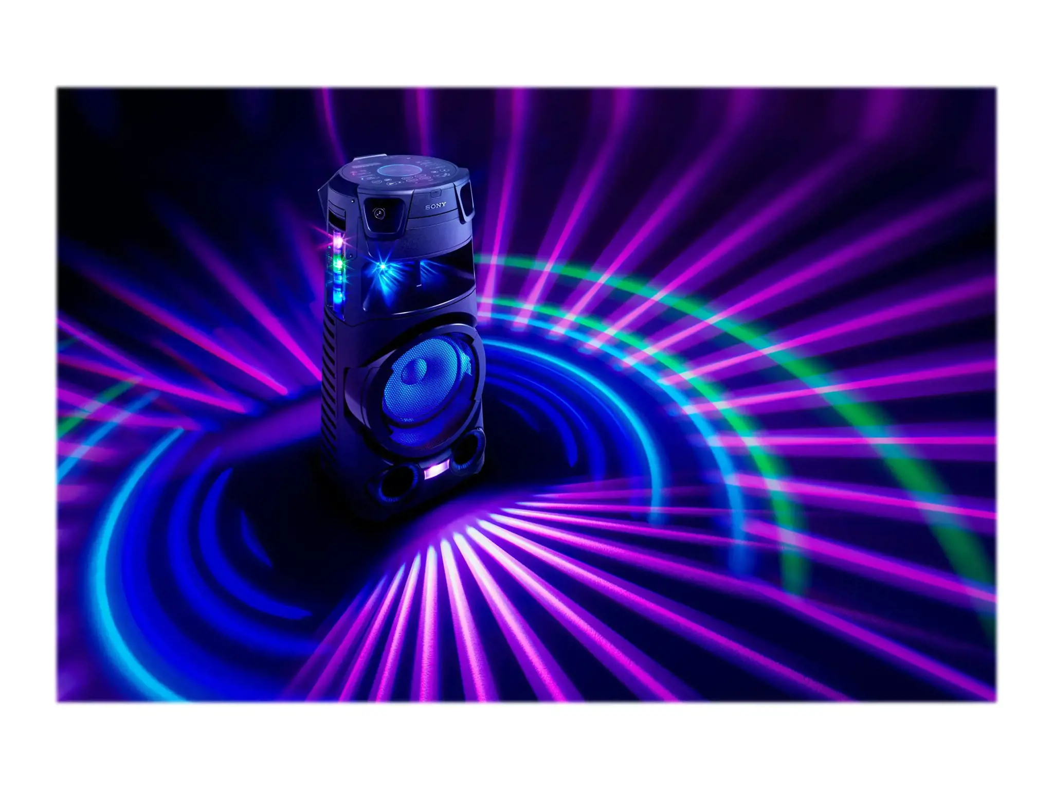 "Sony" didelės galios garso sistema MHC-V73D USB prievadas, FM radijas, NFC, "Bluetooth