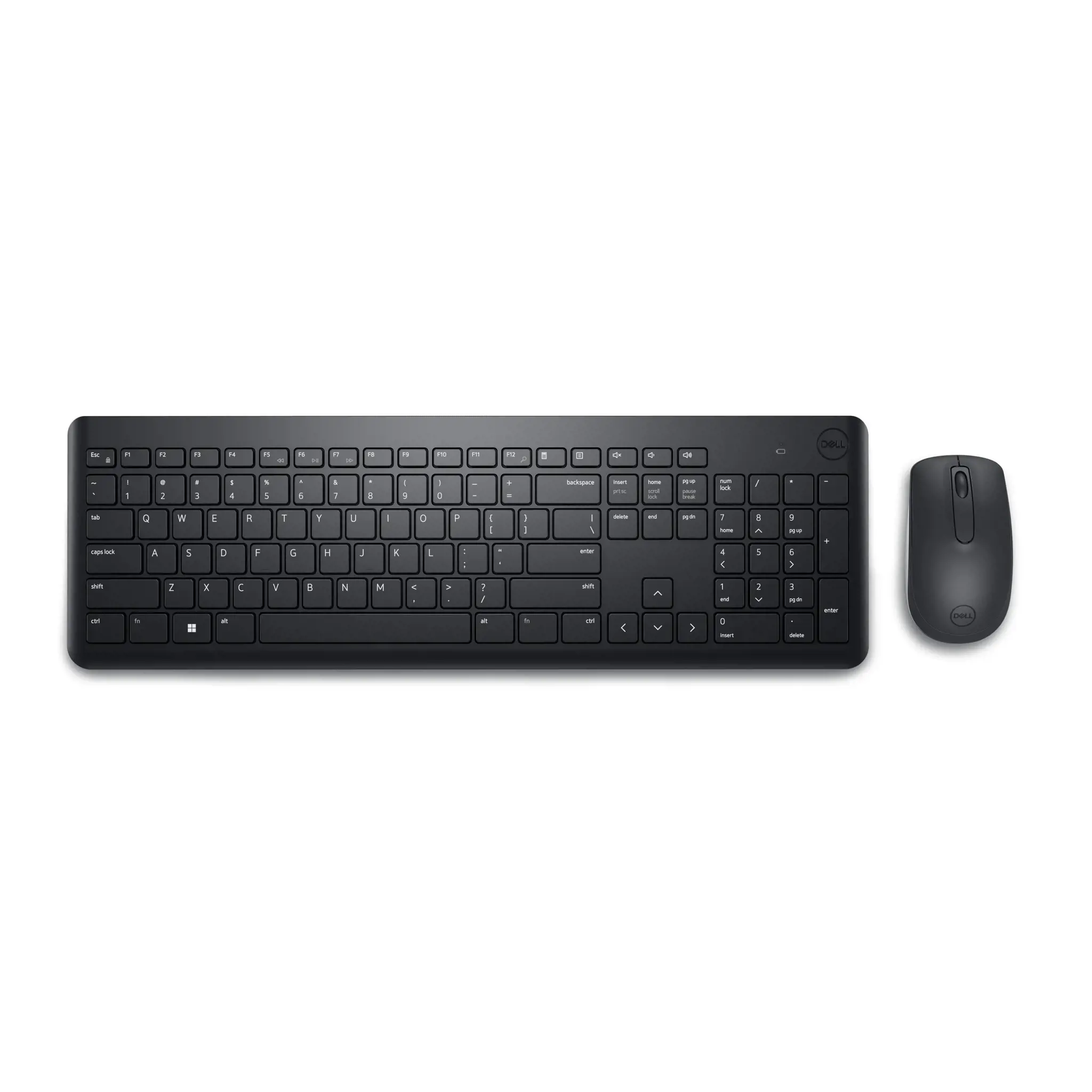 DELL KM3322W, Full-size (100%), Wireless, RF Wireless, Black, Mouse included