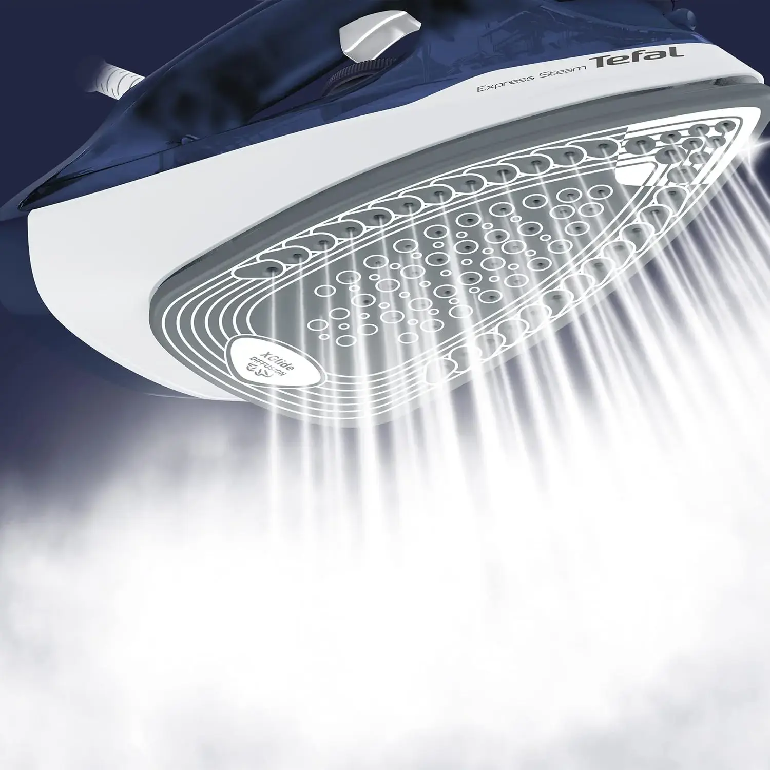 "Tefal FV2838E0", sausas ir garų lygintuvas, "Cerilium" padas, 1,9 m, 180 g/min, mėlynas, baltas, 40 g/min