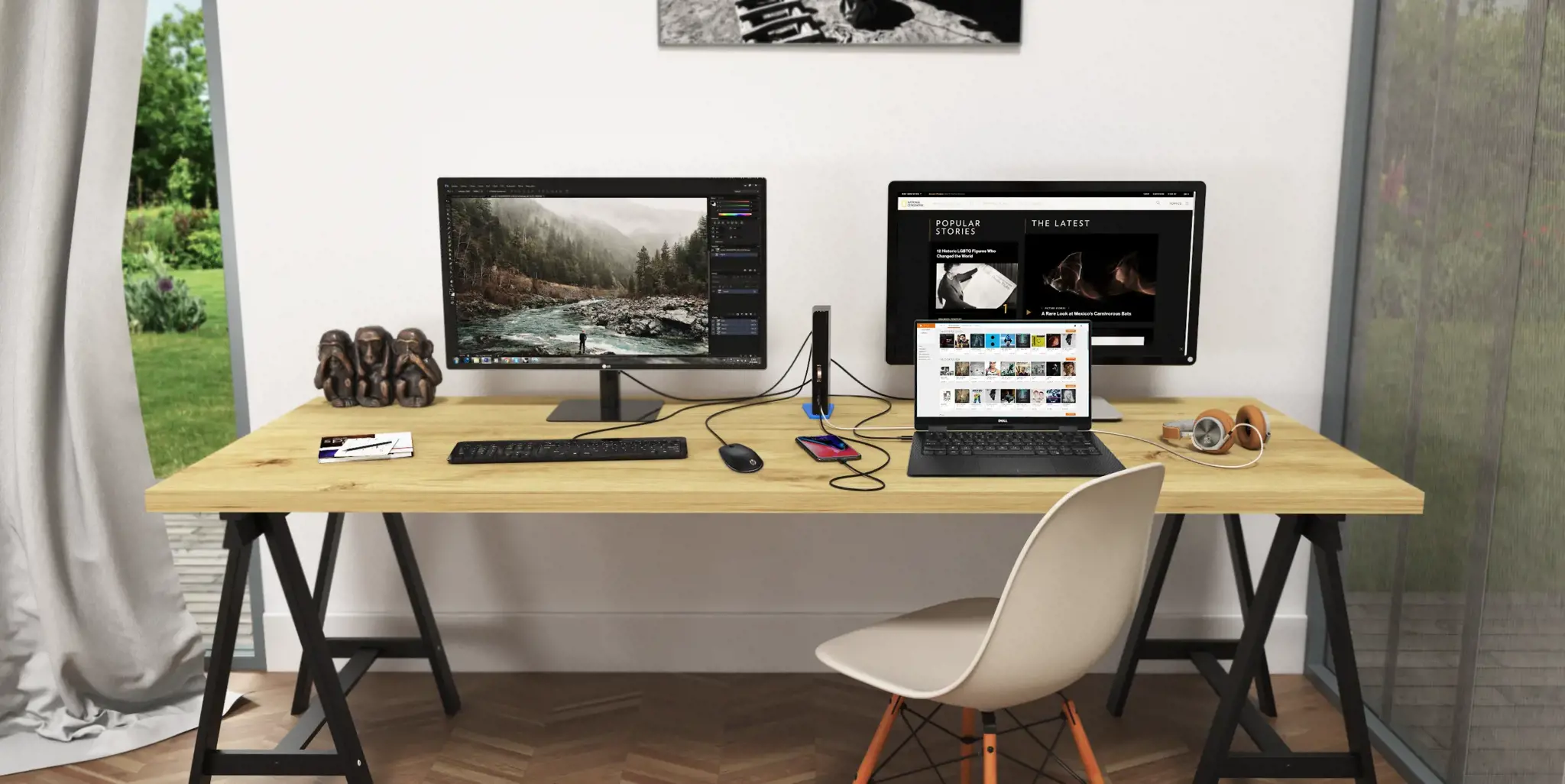 I-TEC USB 3.0/USB-C dvigubo HDMI prijungimo stotelė 2x HDMI 1x GLAN 2x USB 3.0 4x USB 2.0 1x Audio 1x Mikrofonas
