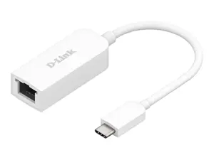 D-Link USB-C ir 2,5G Ethernet adapteris DUB-E250, laidinis, USB Type-C, Ethernet, 2500 Mbps, baltas